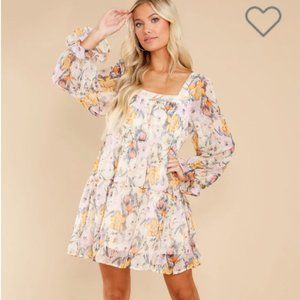 Meadow Medley Cream Floral Print Dress
